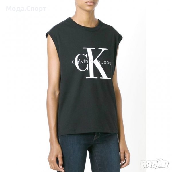 CALVIN KLEIN J2IJ204029 Logo Print Top Памучен Потник Топ M-L, снимка 1