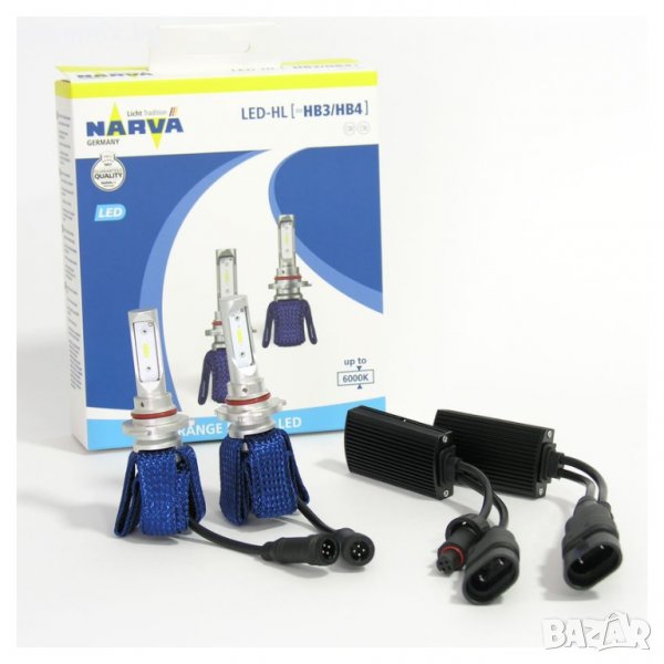 LED крушки HB3 9005/HB4 9006, HL NARVA, 12-24V, 6500K, снимка 1