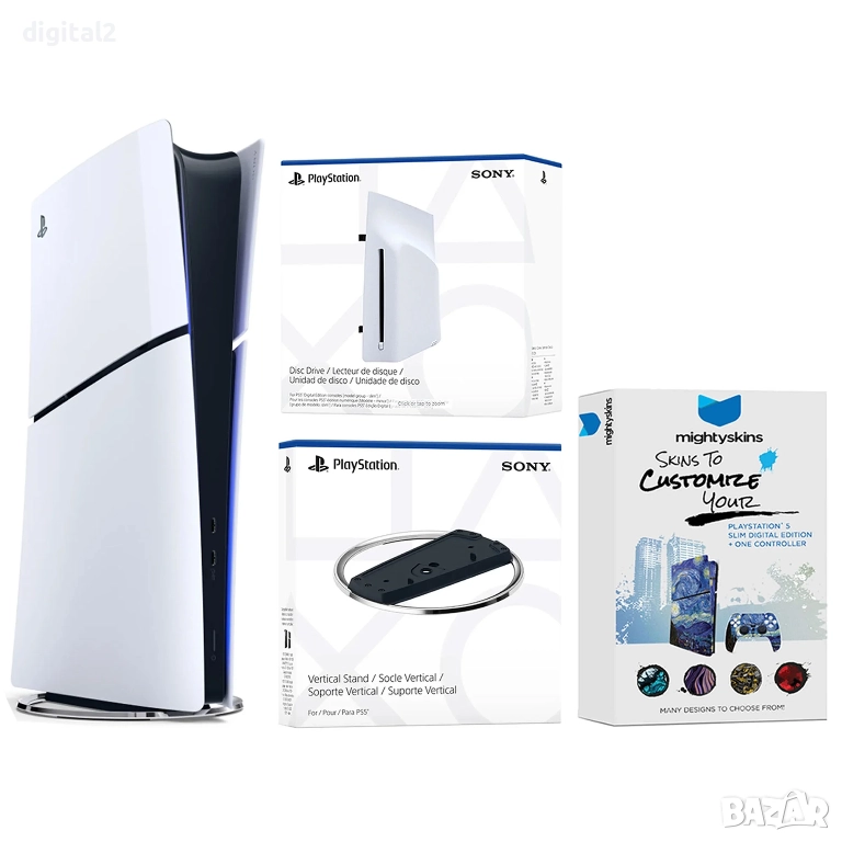 PlayStation 5 Slim + Blu-ray Drive CFI-ZDD1 | CFI-2116 + 2Игри Подарък, снимка 1