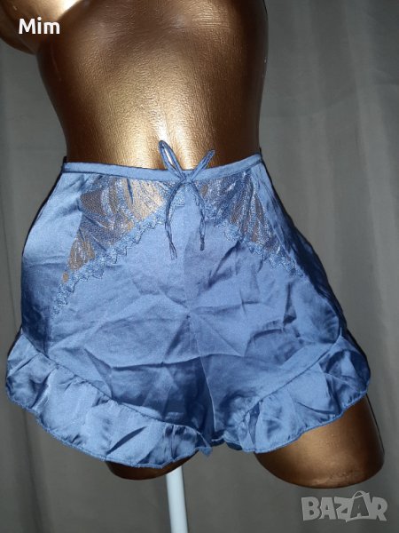  Резервирани PRIMARK M/L Сиво сини сатенени бикини , снимка 1