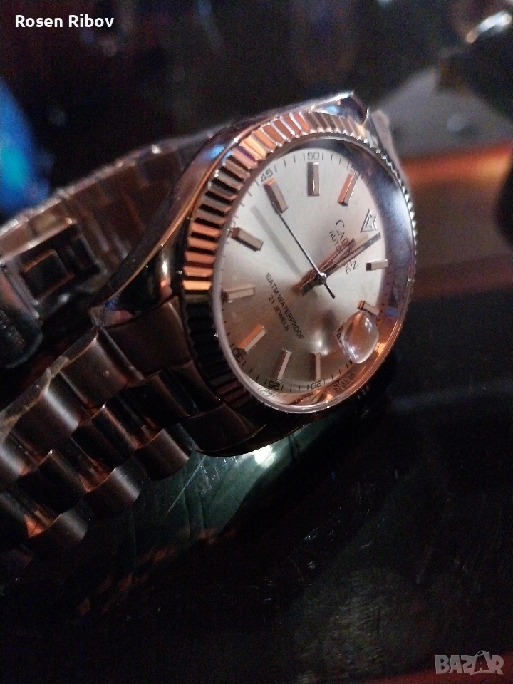 продавам мъжки чисто нов механичен 21 автомачен часовник cadisen механизъм цитизен , снимка 1