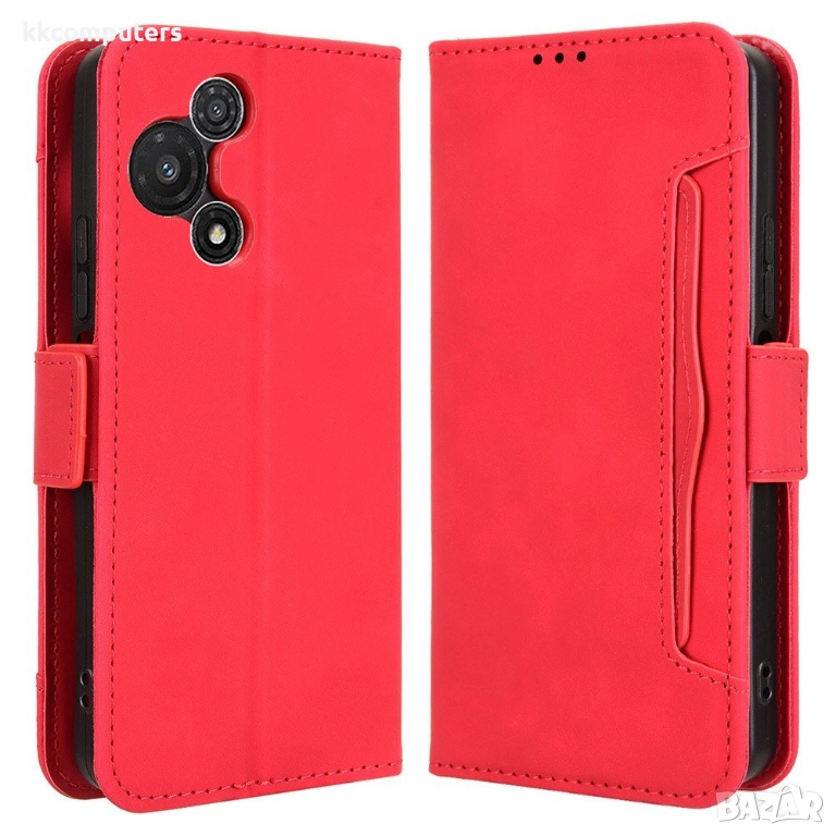 Калъф-портфейл за TCL 60R 5G, Кожен PU- 3 слотa за карти, Магнитно затваряне, вкл. Протектор, 5 Цвят, снимка 1