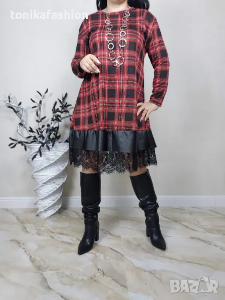 Карирана рокля L/XL, снимка 1