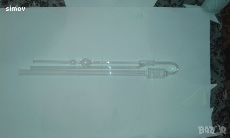 U-образен стъклен капилярен вискозиметър., снимка 1