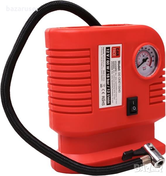 Компрeсор за напомпване на гуми  12V, 260PSI(18bar)/ AT15040, снимка 1