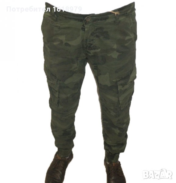 Панталон със странични джобове и ластик на глезена, снимка 1