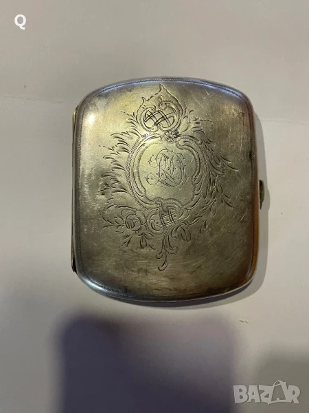Сребърна табакера за ръчни цигари (23), снимка 1
