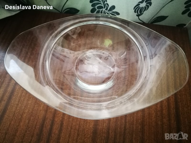 Стъклена фруктиера, интересна купа Ego Italy, снимка 1