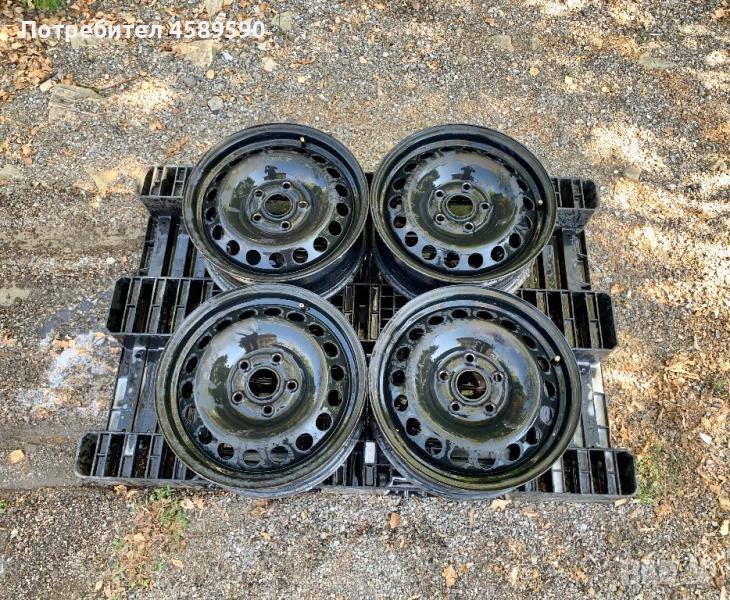 4бр.Железни джанти 15цола 5x112 за Vw Caddy(2004-2026),Golf 5,6,7,8,Audi А3,Skoda,Seat, снимка 1