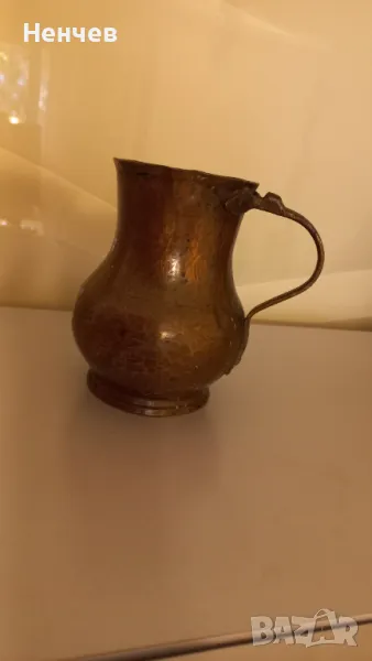 Медна старинна кана, снимка 1