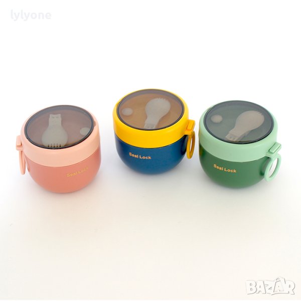 Нова Термо Купа * Чаша Кутия за течна и твърда храна * за училище * за офиса * Метал Стомана * 500мл, снимка 1