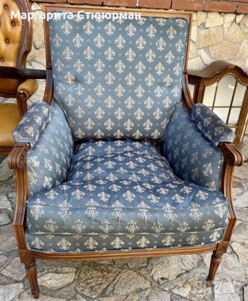 Масивни фотьойли в стил " Барок" с богата дърворезба, снимка 1