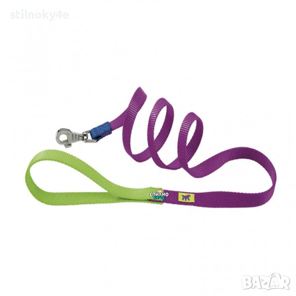 Текстилен повод за куче Кучешки повод Кучешки поводи в неонови цветове Текстилни поводи за кучета , снимка 1