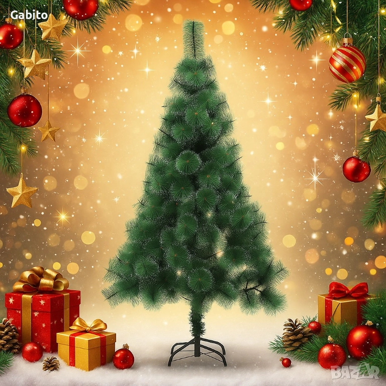 Гъста Коледна елха - заснежена,  размери от, снимка 1