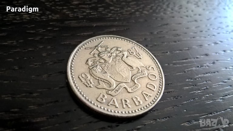 Монета - Барбадос - 25 цента | 1987г., снимка 1