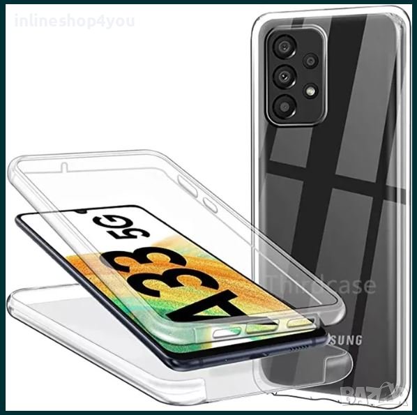 Прозрачен 360° Градуса Кейс за Samsung Galaxy A33 5G Супер Защита, снимка 1