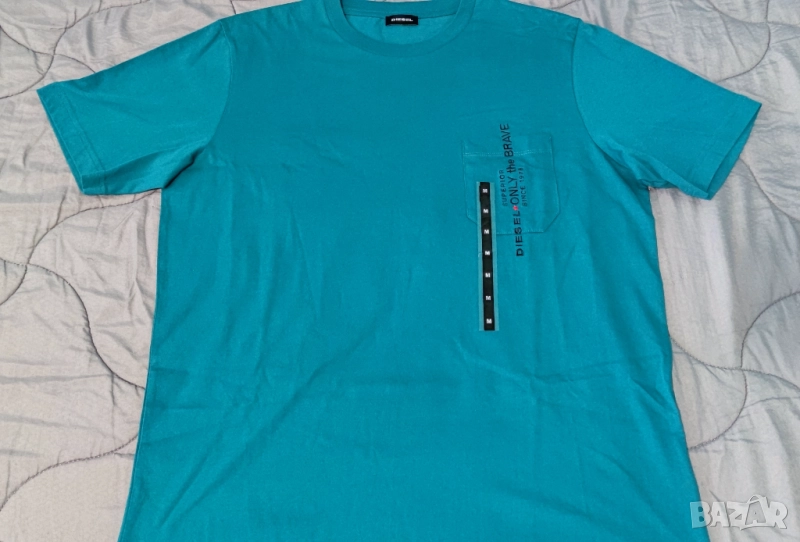 Diesel Тениска superior тъмно зелена M, снимка 1