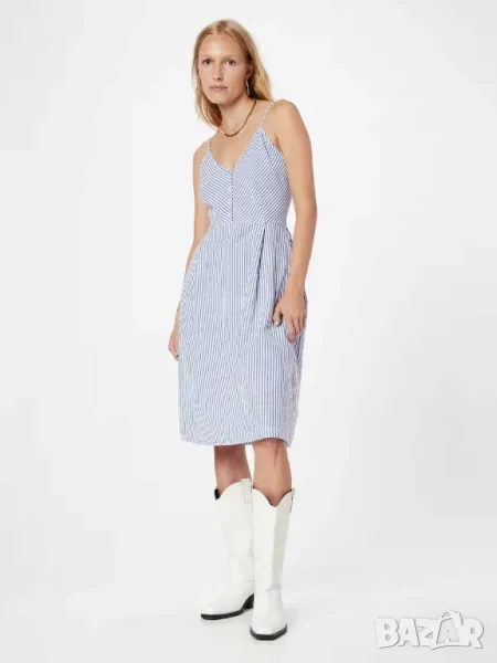 Дамска лятна рокля на райе Lindex, 100% био памук, Синя, XL, снимка 1
