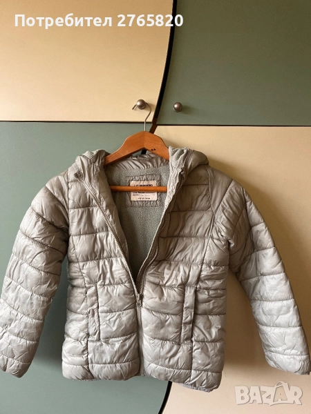 Детско яке есен/зима в зелено, снимка 1