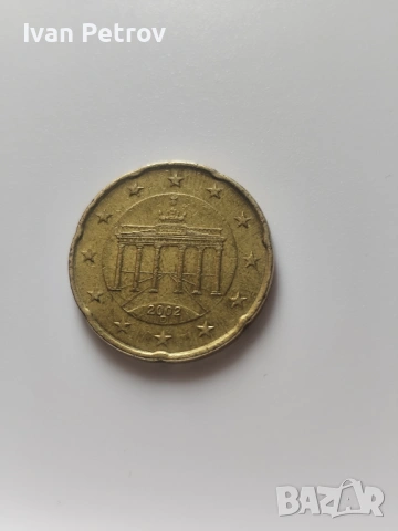 Продавам 20€ цента 2002г, снимка 2 - Нумизматика и бонистика - 54205136