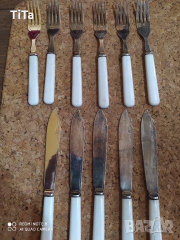 Английски посребрени прибори за риба или десерт, снимка 3 - Прибори за хранене, готвене и сервиране - 34178678