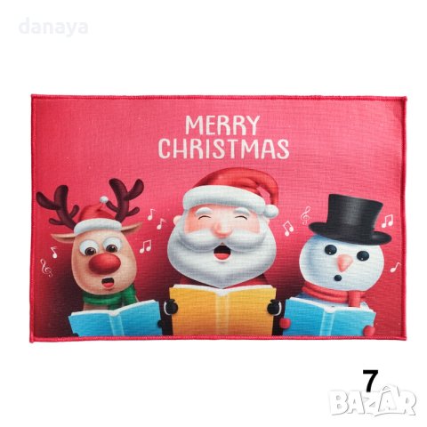 3920 Коледна постелка за врата, 60x40cm, снимка 6 - Изтривалки - 42377338