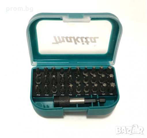 Makita комплект накрайници, битове, 31 ч, отвертки, магнитен държач, Германия, снимка 2 - Отвертки - 31540999