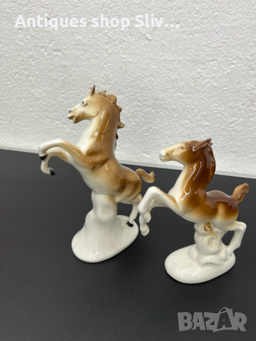 Чифт статуетки на коне от порцелан Lippelsdorf. №5172, снимка 6 - Колекции - 44632383
