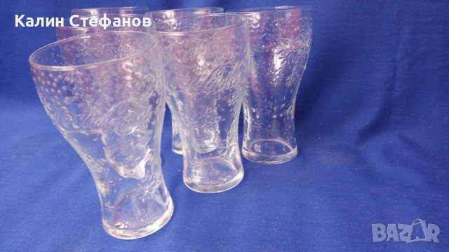 Стъклени чаши кока кола, прозрачни, снежинки , снимка 11 - Колекции - 42671904