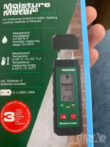 Измервателен уред за влажност/ За стени , облицовки , строителни материали , дърва, снимка 5 - Други инструменти - 49856509