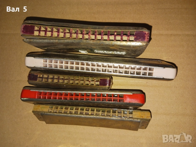 Стари устни хармоники - 5 броя , устна хармоника, снимка 7 - Духови инструменти - 52225883