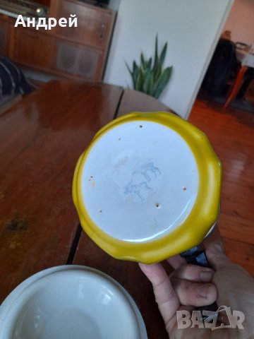 Стар емайлиран чайник #52, снимка 6 - Антикварни и старинни предмети - 38746802