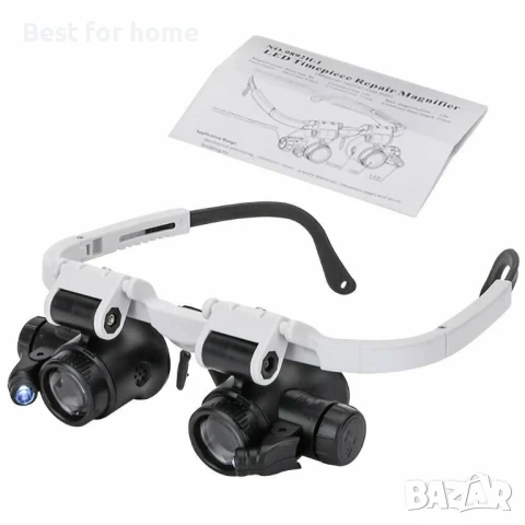  Бижутерски лупа с LED светлина , лента за глава, снимка 6 - Други инструменти - 50712064