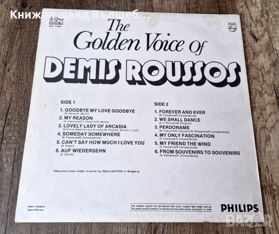 Грамофонни Плочи - Поп - Рок: Demis Roussos - The Golden Voice Of Demis Roussos, снимка 2 - Грамофонни плочи - 52678076