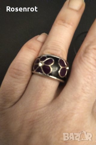Марков пръстен с емайл РАЗПРОДАЖБА, снимка 3 - Пръстени - 30195722