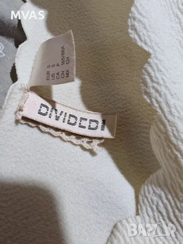 Нов H&M дамски топ потник екрю S M размер, снимка 4 - Потници - 49537051