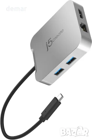 j5create USB C хъб за MacBook, ChromeBook, XPS, Surface Pro (JCD391)
