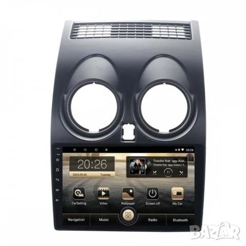 Мултимедия, Двоен дин, за Nissan Qashqai, J10, Андроид, Навигация, Нисан Кашкай, плеър екран Android
