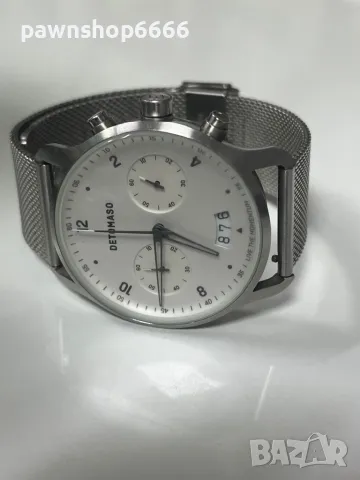 Часовник  Detomaso ЛИМИТИРАНА ИЗДАНИЕ СРЕБРИСТО / БЯЛО, снимка 2 - Мъжки - 49011311