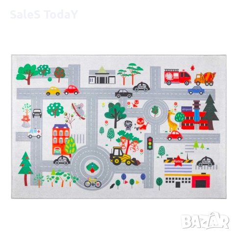 Килимче с коли, Декоративен, правоъгълна, 150x100см