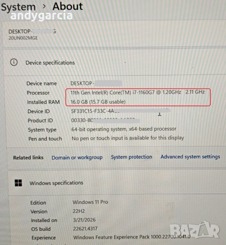  Lenovo ThinkPad X1 Nano/Intel Core i7/16GB RAM/13' 2160x1350p IPS/512GB SSD NVMe, снимка 15 - Лаптопи за работа - 53971916