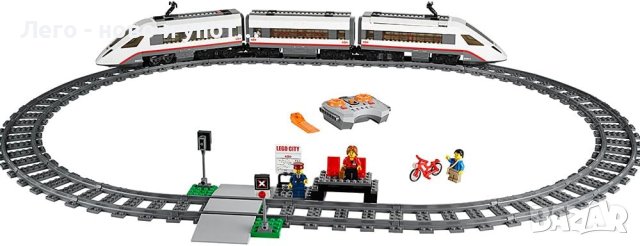 Употребявано LEGO City Train Скоростен пътнически влак 60051, снимка 5 - Конструктори - 42925174