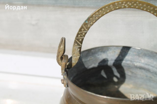 Малко медно котле, снимка 2 - Антикварни и старинни предмети - 38104716