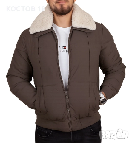 Мъжко Зимно Яке – 3489 пухена яка 3 цвята, снимка 6 - Якета - 52500513