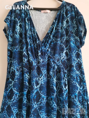 СТРАХОТНА РОКЛЯ ЕФЕКТЕН ДЕСЕН 3XL, снимка 2 - Рокли - 50927039