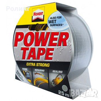 Moment свръхздрава лепяща лента сребърна 25m/010095