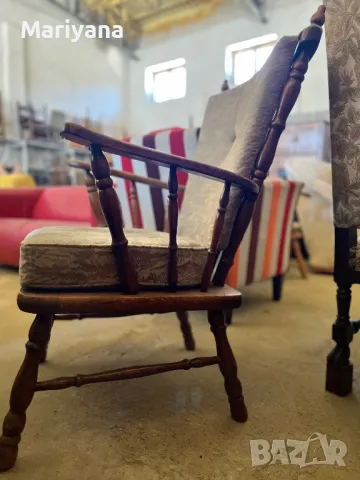 Ретро фотьойл с дървена конструкция 