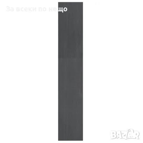 Библиотека/разделител за стая, сива, 100x30x167,5 см, бор масив, снимка 3 - Секции и витрини - 48914562