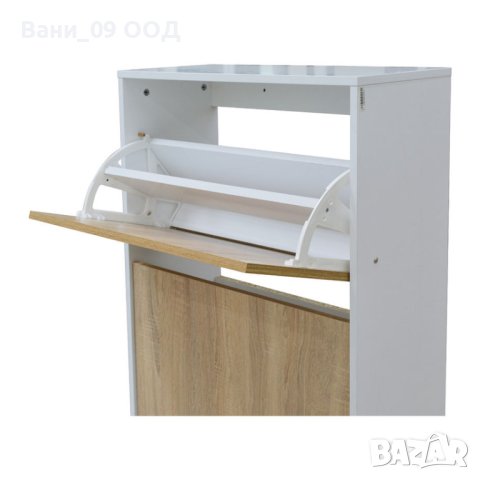 Шкаф за обувки-бяло+дъб сонома, снимка 2 - Шкафове - 40832629