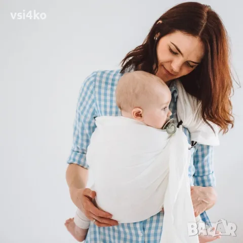 Слинг с халки - Ергономична бебешка носилка в 8 цвята , снимка 3 - Кенгура и ранички - 56040279